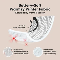 KeaBabies Warmzy Baby Car Seat Cover, Universal Stretch Fit Infant Carseat Covers for Babies, Winter Canopy