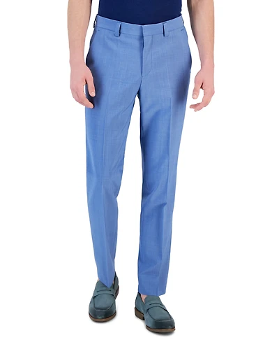Hugo by Hugo Boss Men's Modern-Fit Light Blue Superflex Suit Pants