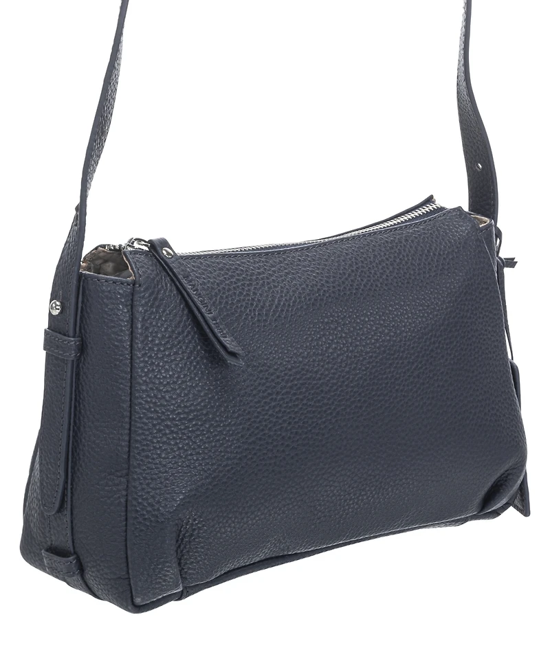 Mancini Women's Pebbled Charlize Crossbody Handbag