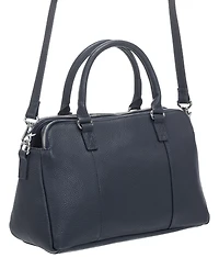 Mancini Women's Pebbled Jennifer Satchel Bag