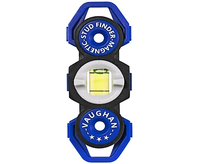Vaughan Pocket Sized Magnetic Stud Finder and Level Blue