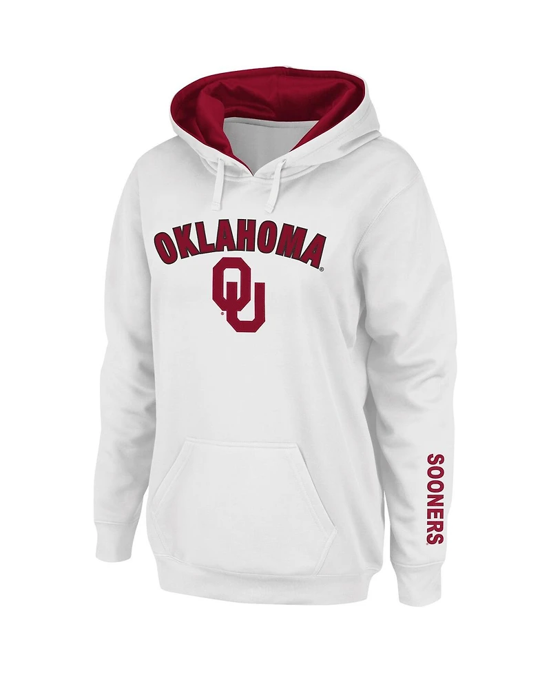 Women's Oklahoma Sooners Arch and Logo 1 Pullover Hoodie