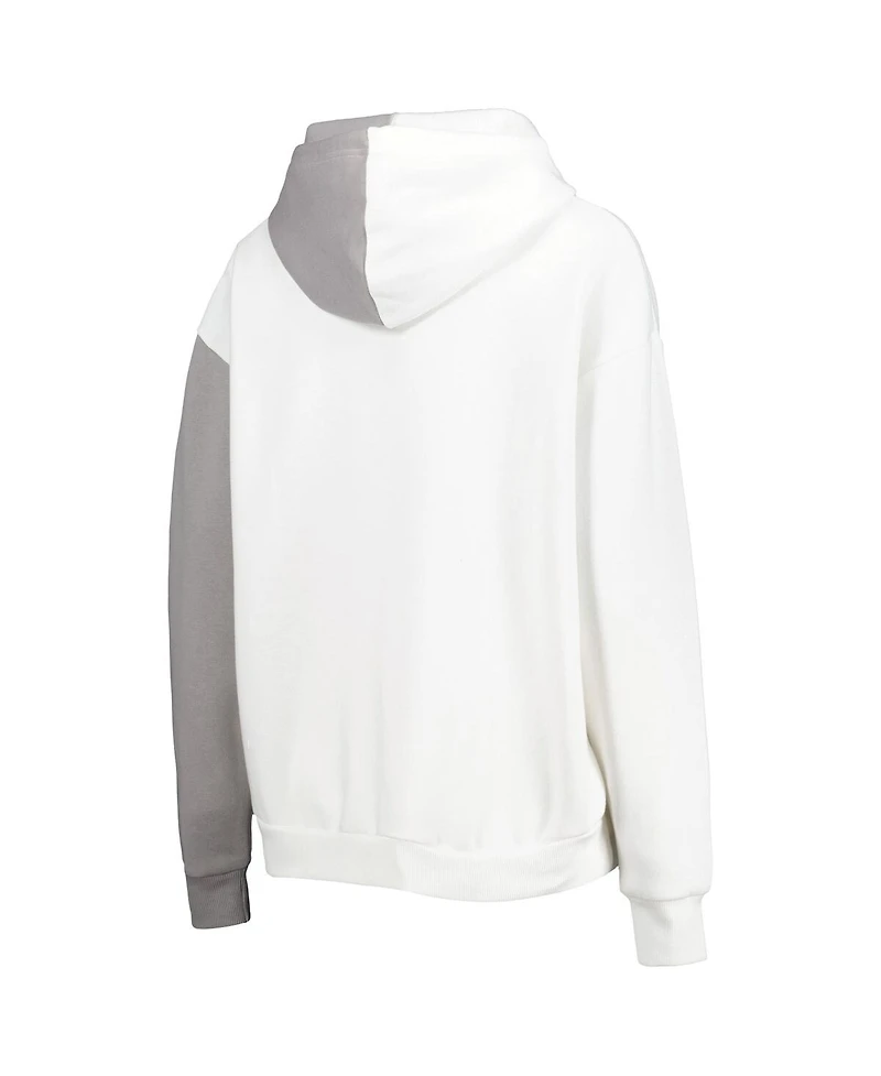 Women's Gameday Couture Gray, White Oregon Ducks Split Pullover Hoodie