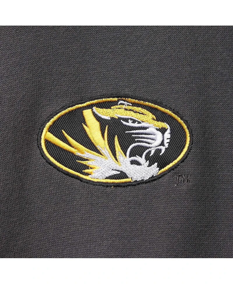 Men's Colosseum Charcoal Missouri Tigers Tortugas Logo Quarter-Zip Jacket