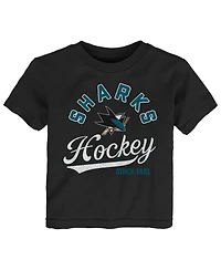 Toddler Boys and Girls Black San Jose Sharks Take the Lead T-shirt