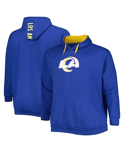 Men's Royal Los Angeles Rams Big and Tall Logo Pullover Hoodie