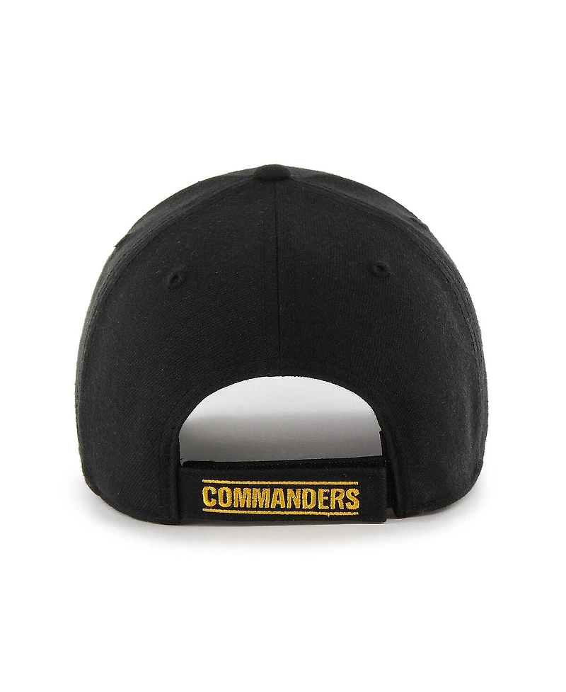 Men's '47 Brand Black Washington Commanders Mvp Adjustable Hat