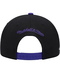 Men's Mitchell & Ness Black, Purple Los Angeles Lakers Side Core 2.0 Snapback Hat