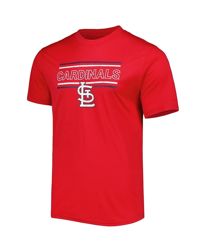 Men's Concepts Sport Red, Navy St. Louis Cardinals Badge T-shirt and Pants Sleep Set