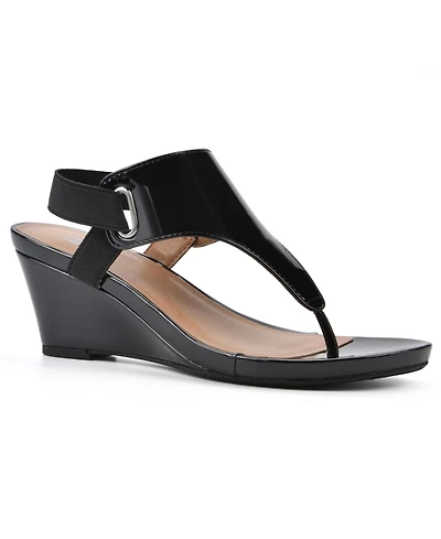 White Mountain Women's All Dres Wedge Sandals