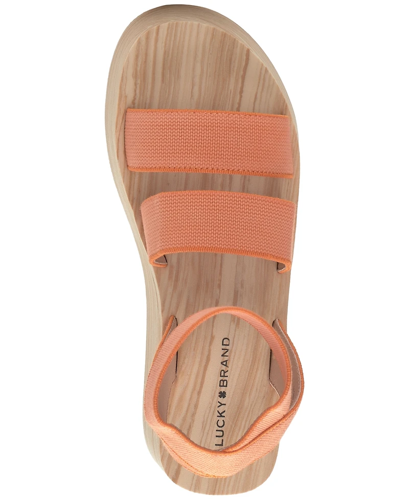 Lucky Brand Women's Samella Strappy Platform Wedge Sandals