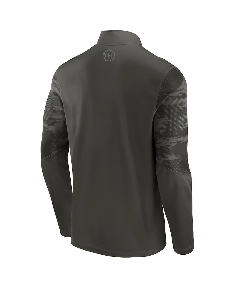Men's Fanatics Black Wisconsin Badgers Oht Military-Inspired Appreciation Guardian Quarter-Zip Top