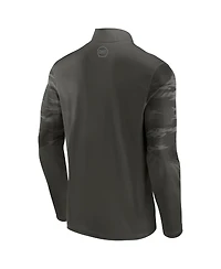 Men's Fanatics Black Wisconsin Badgers Oht Military-Inspired Appreciation Guardian Quarter-Zip Top