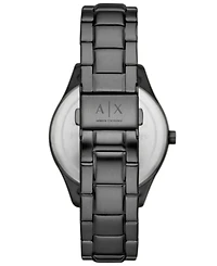 A|X Armani Exchange Men's Multifunction Black Stainless Steel Bracelet Watch, 42mm