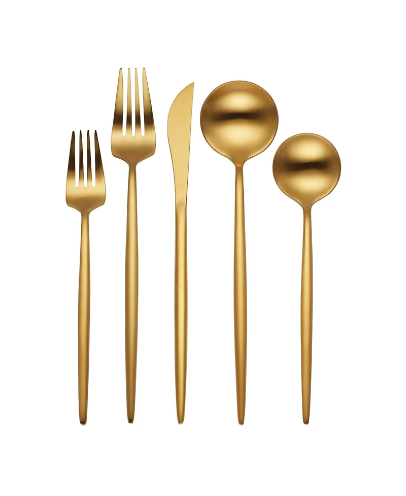 Hampton Forge Skandia Zephyr Satin 45 Piece Flatware Set