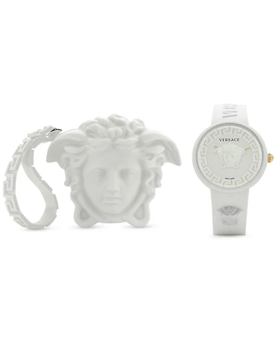 Versace Women's Swiss Medusa Pop White Silicone Strap Watch 39mm