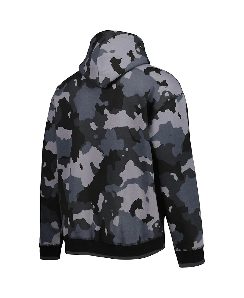 Men's The Wild Collective Black Denver Broncos Camo Pullover Hoodie