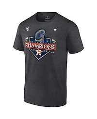 Men's Fanatics Heather Charcoal Houston Astros 2022 World Series Champions Locker Room Big and Tall T-shirt