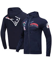 Men's Pro Standard Navy New England Patriots Hometown Full-Zip Hoodie