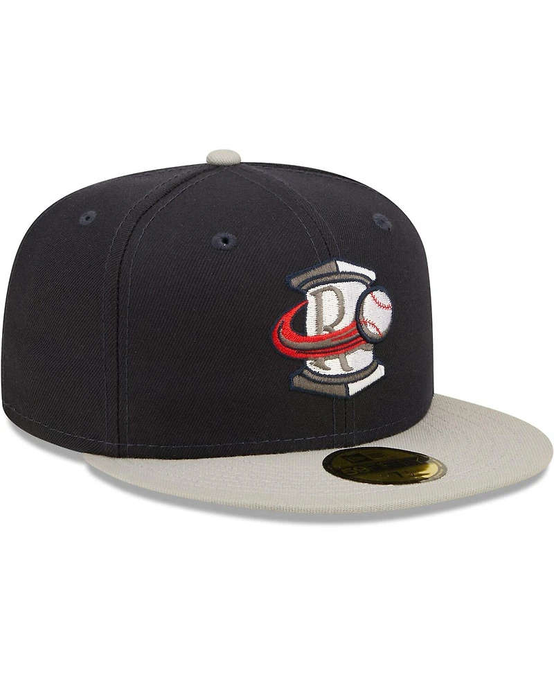 Men's New Era Navy Rome Braves Authentic Collection Road 59FIFTY Fitted Hat