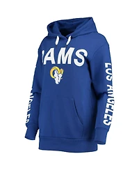 Women's G-iii 4Her by Carl Banks Royal Los Angeles Rams Extra Point Pullover Hoodie