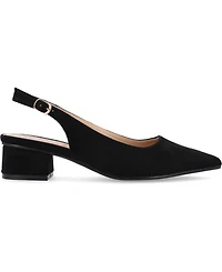 Journee Collection Women's Sylvia Block Heel Slingback Pumps