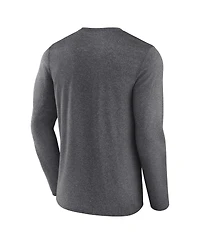 Men's Fanatics Heathered Charcoal San Antonio Spurs Where Legends Play Iconic Practice Long Sleeve T-shirt