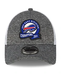 Men's New Era Heather Gray Buffalo Bills 2022 Afc East Division Champions Locker Room 9FORTY Adjustable Hat