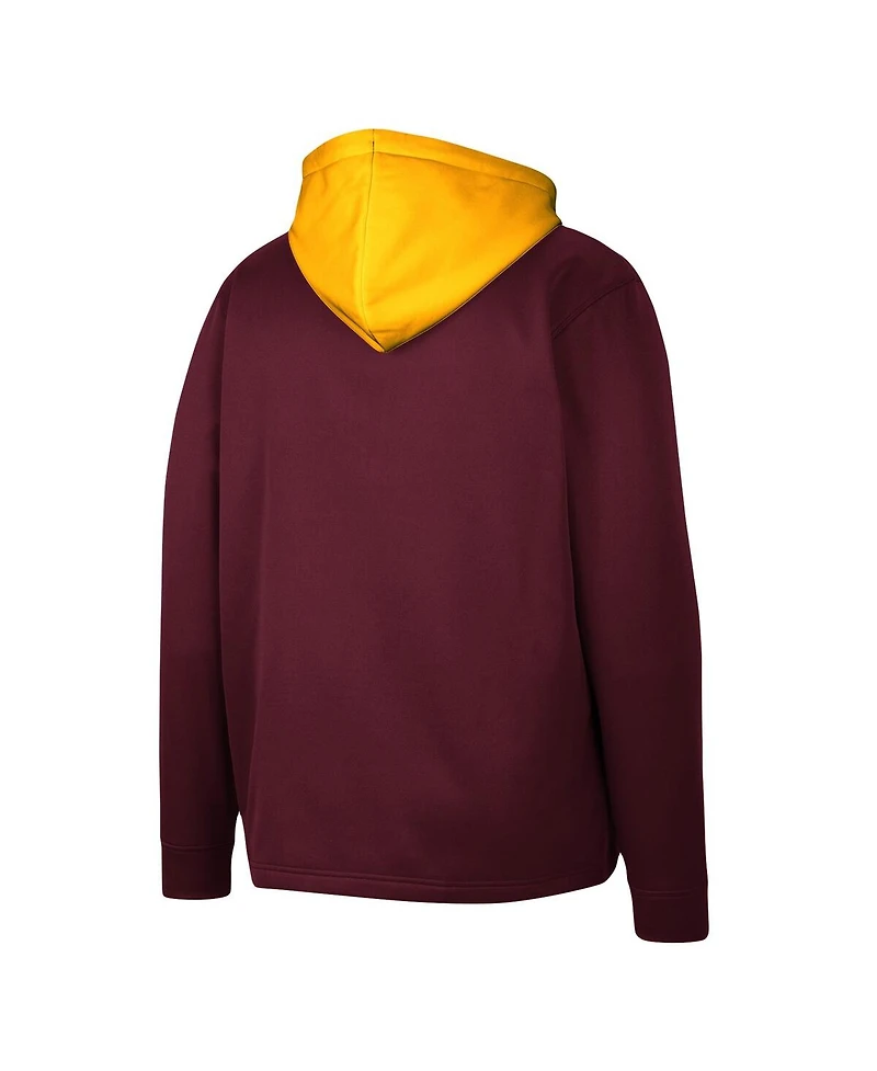 Men's Colosseum Maroon Minnesota Golden Gophers Luge 3.0 Quarter-Zip Hoodie