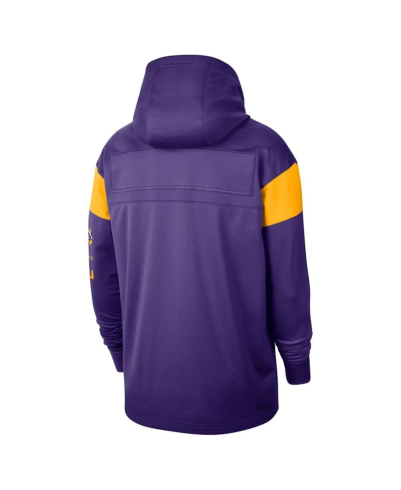 Men's Nike Purple Lsu Tigers Jersey Performance Pullover Hoodie
