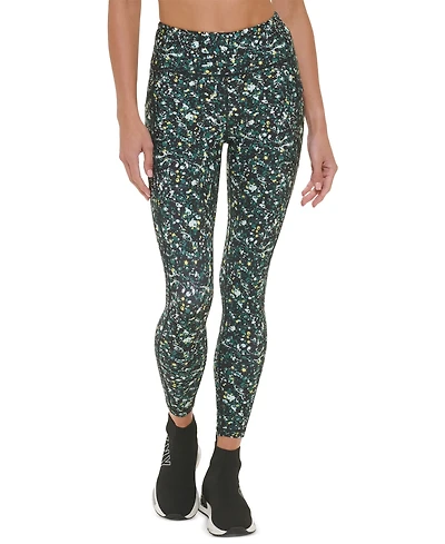 Dkny Sport Printed High-Waist 7/8 Leggings