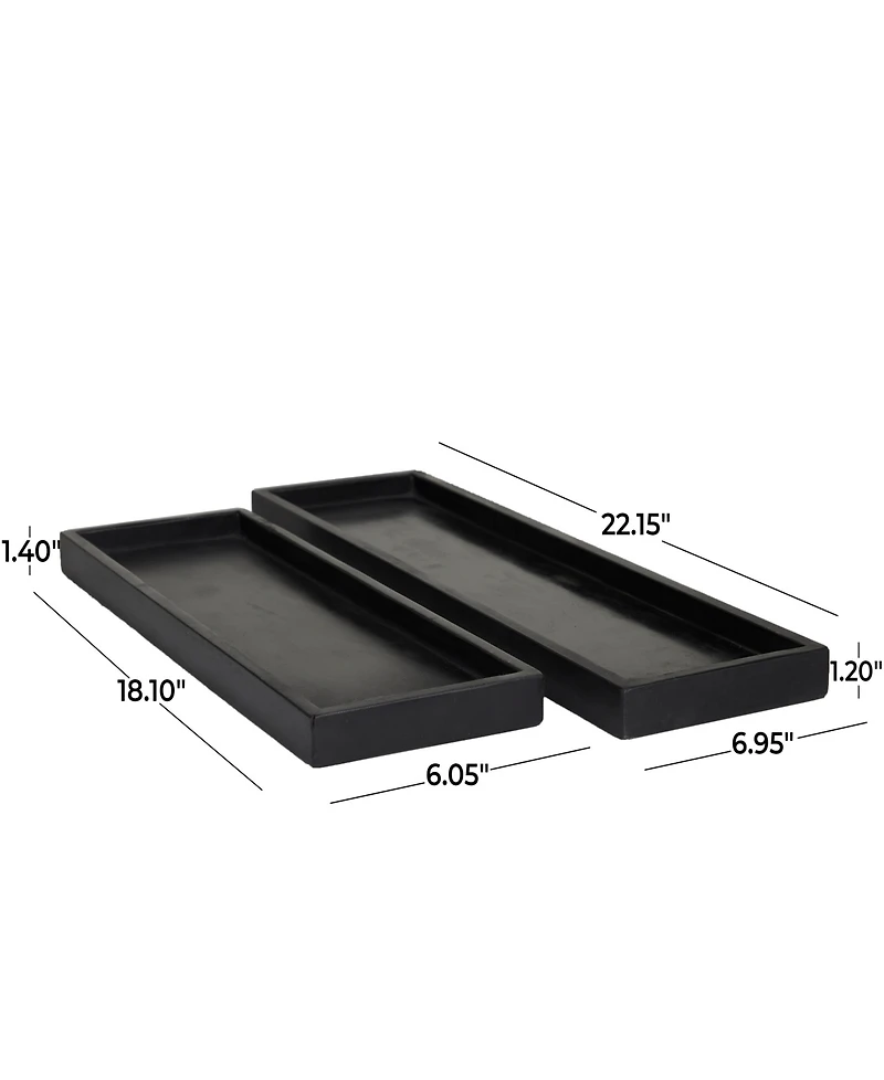 Marble Modern 2 Piece Tray Set