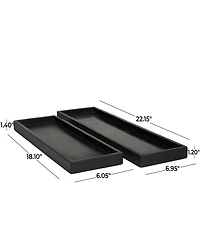 Marble Modern 2 Piece Tray Set