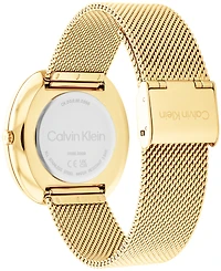 Calvin Klein Women's 2-Hand Gold-Tone Stainless Steel Mesh Bracelet Watch 36mm