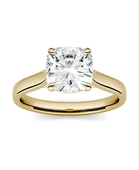 Charles & Colvard Moissanite Cushion Cut Solitaire Ring (2 ct. t.w. Diamond Equivalent) 14k White or Yellow Gold