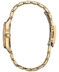 Citizen Eco-Drive Women's Crystal Gold-Tone Stainless Steel Bracelet Watch 30mm
