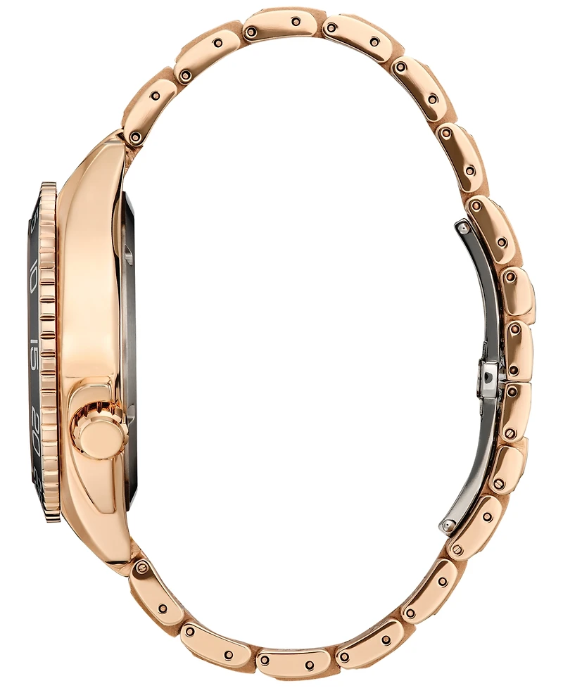 Citizen Eco-Drive Men's Sport Luxury Rose Gold-Tone Stainless Steel Bracelet Watch 42mm