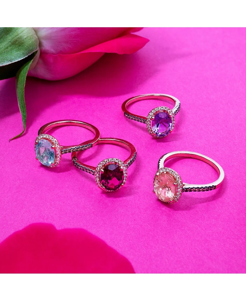 Le Vian Amethyst (1-3/8 ct. t.w.) & Diamond (1/4 t.w) Ring 14k Rose Gold (Also Citrine, Deep Sea Blue Topaz, Green Quartz, Peridot, Opal S