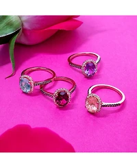 Le Vian Amethyst (1-3/8 ct. t.w.) & Diamond (1/4 t.w) Ring 14k Rose Gold (Also Citrine, Deep Sea Blue Topaz, Green Quartz, Peridot, Opal S