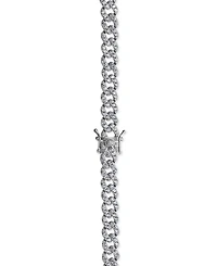 Oma The Label Frosty Link Collection 9mm Necklace in White Gold- Plated Brass, 16"