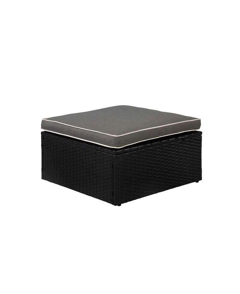 WestinTrends 4-Piece Outdoor Patio Sofa Sectional Set with Ottoman