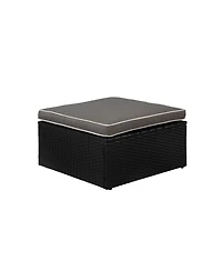 WestinTrends 4-Piece Outdoor Patio Sofa Sectional Set with Ottoman