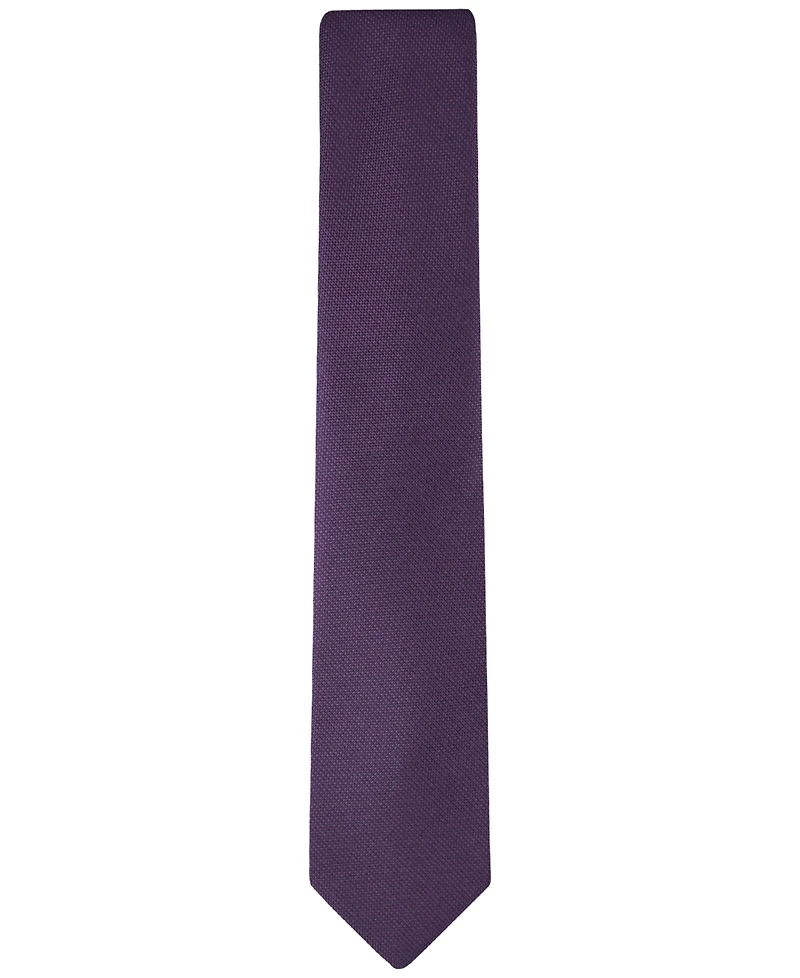 Calvin Klein Men's Silver-Spun Solid Tie