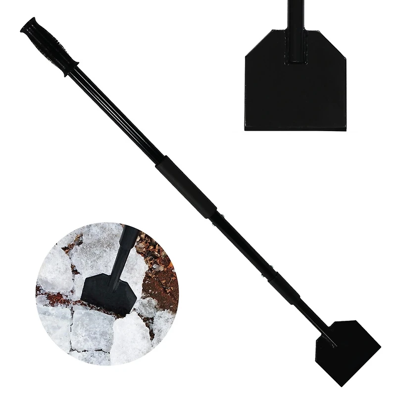 Outdoor Steel Shock-Absorbing Ice Chopper and Scraper with Extra Thick Blade and Foam Grip - 47"