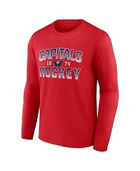 Men's Fanatics Red Washington Capitals Skate Or Die Long Sleeve T-shirt
