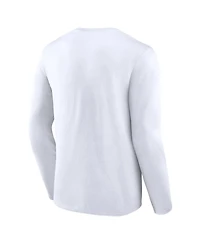 Men's Fanatics White Chicago Sox Pressbox Long Sleeve T-shirt