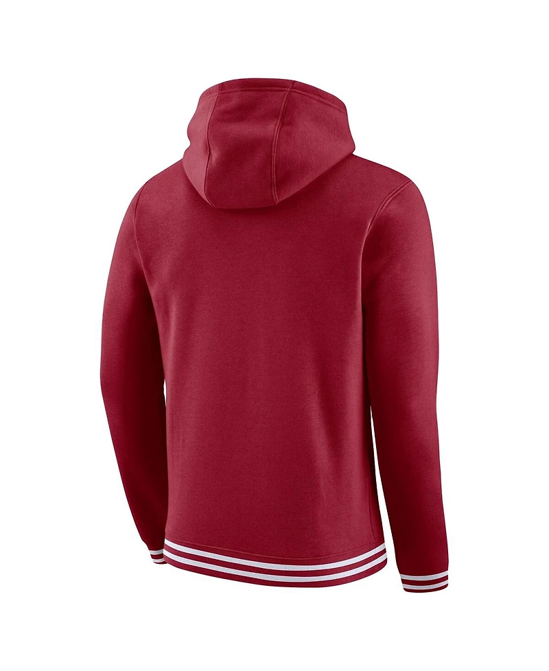 Men's Nike Crimson Oklahoma Sooners Sketch Retro Pullover Hoodie