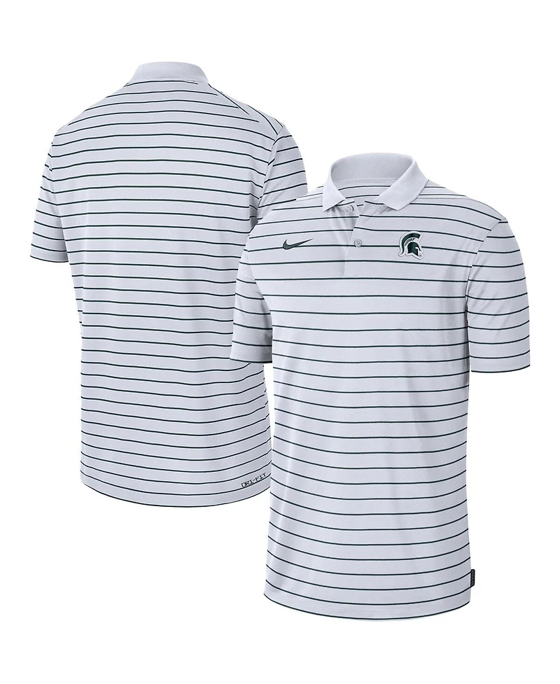 Men's Nike White Michigan State Spartans Icon Victory Coaches 2022 Early Season Performance Polo Shirt