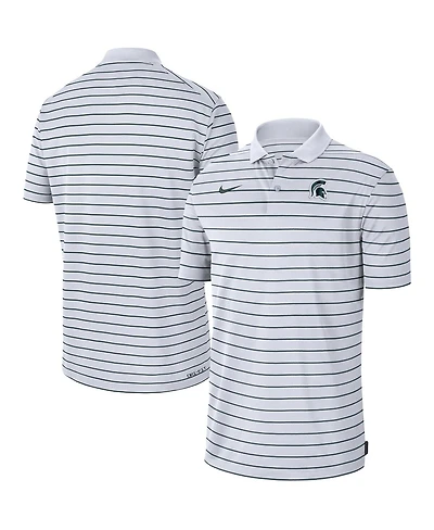 Men's Nike White Michigan State Spartans Icon Victory Coaches 2022 Early Season Performance Polo Shirt