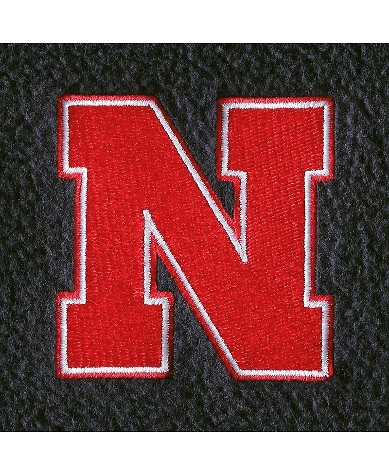 Men's adidas Black Nebraska Huskers Full-Zip Vest